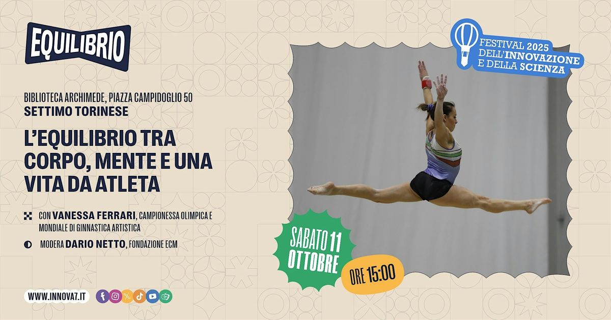 L’EQUILIBRIO TRA CORPO, MENTE E UNA VITA DA ATLETA, 11 October | Event in Settimo Torinese | AllEvents