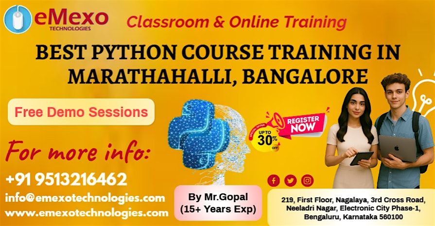 Best Python Training in Marathahalli, Bangalore – Become a Python Expert!, 1 July | Event in Bangalore | AllEvents