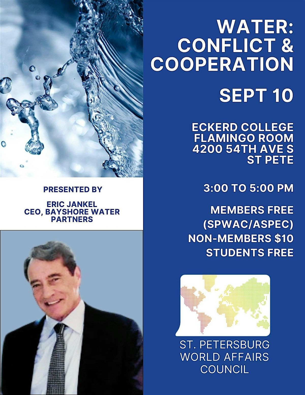 Water: Conflict & Cooperation, 10 September | Event in St. Petersburg | AllEvents