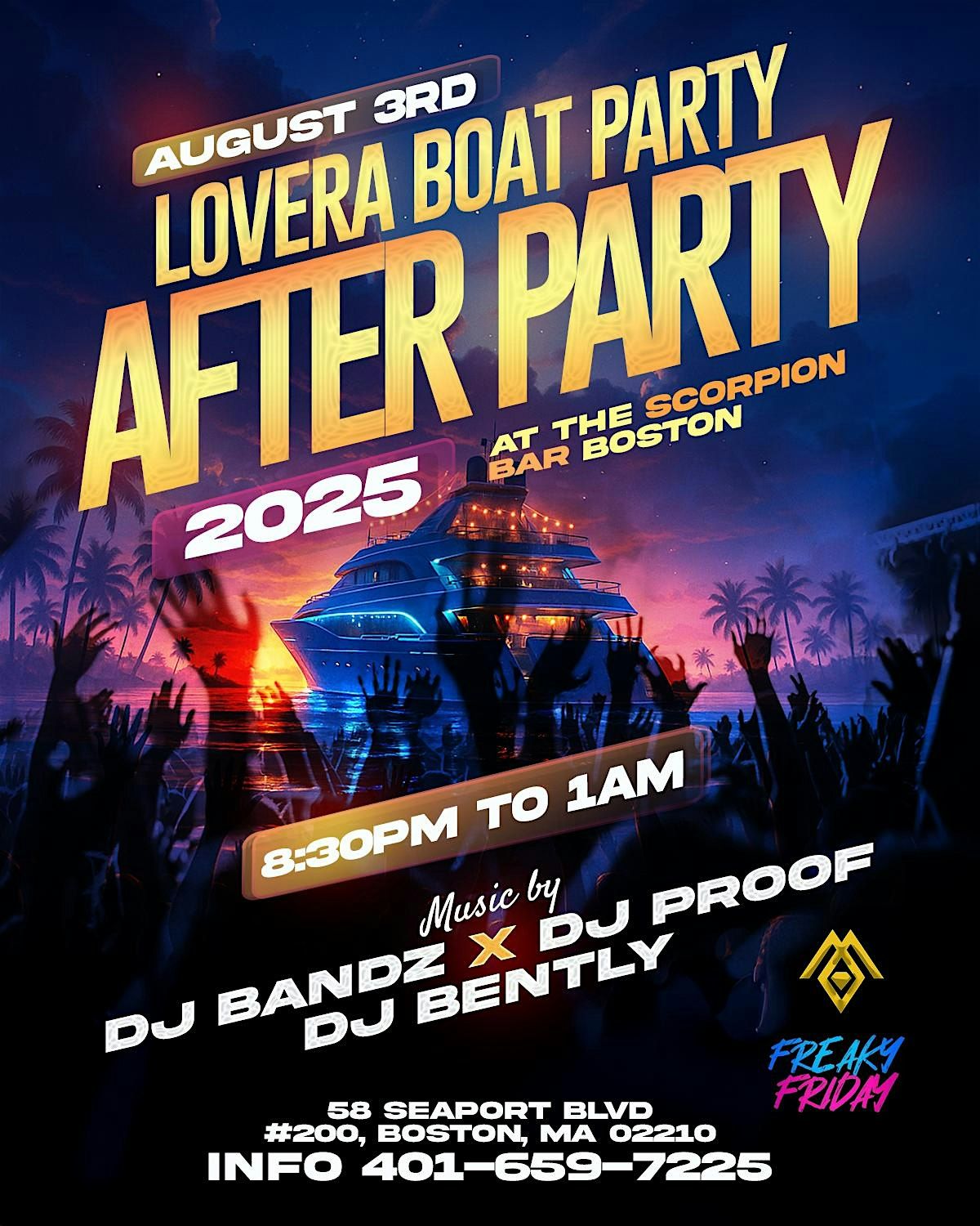 Lovera Boat cruise AFTER PARTY | Scorpion Bar, 3 August | Event in Boston | AllEvents