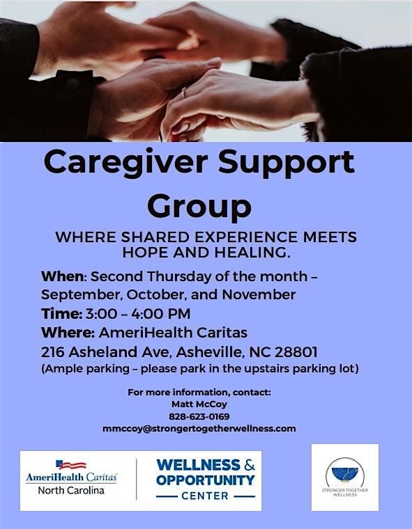CAREGIVER SUPPORT GROUP w/ Stronger Together Wellness (FREE), 11 September | Event in Asheville | AllEvents