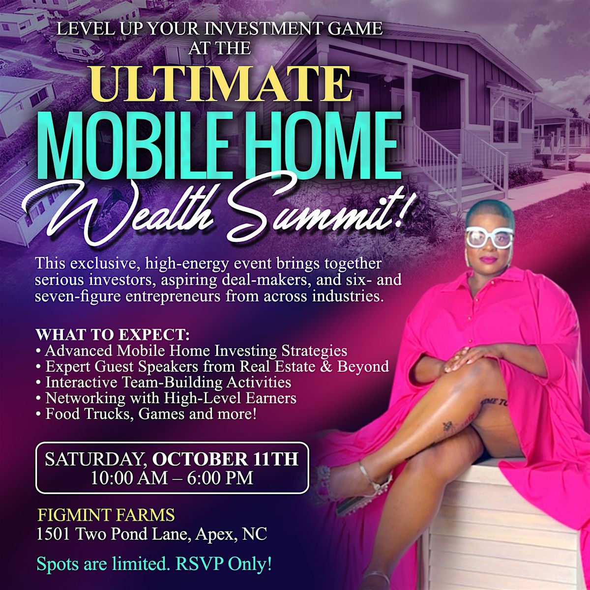Ultimate Mobile Home Wealth Summit, 11 October | Event in Apex | AllEvents