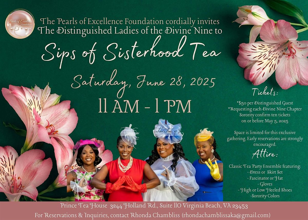 Sips of Sisterhood Tea, 28 June | Event in Virginia Beach | AllEvents