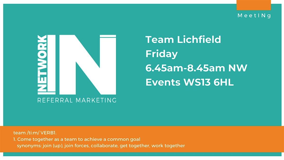 NetworkIN Team Lichfield Breakfast Meeting | Event in Lichfield | AllEvents