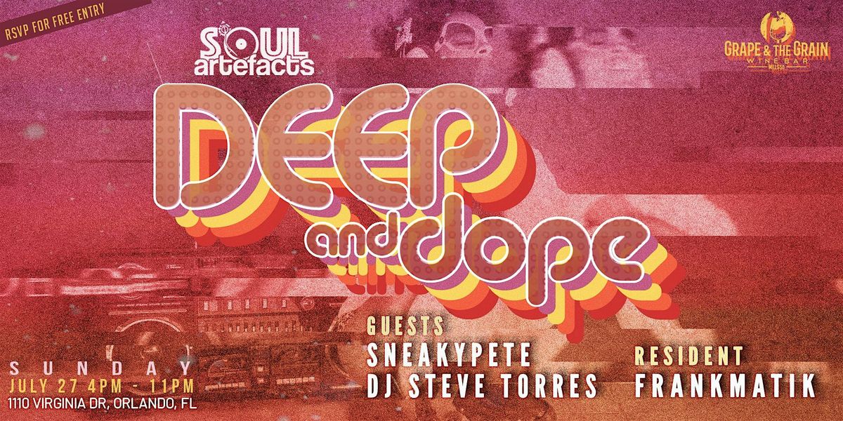 Deep and dope!, 27 July | Event in Orlando | AllEvents