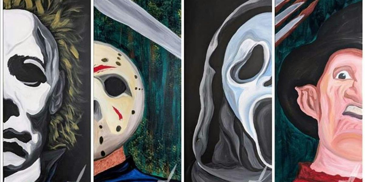 Horror Movie Night Painting - Paint and Sip by Classpop!™, 13 June | Event in Pearland | AllEvents