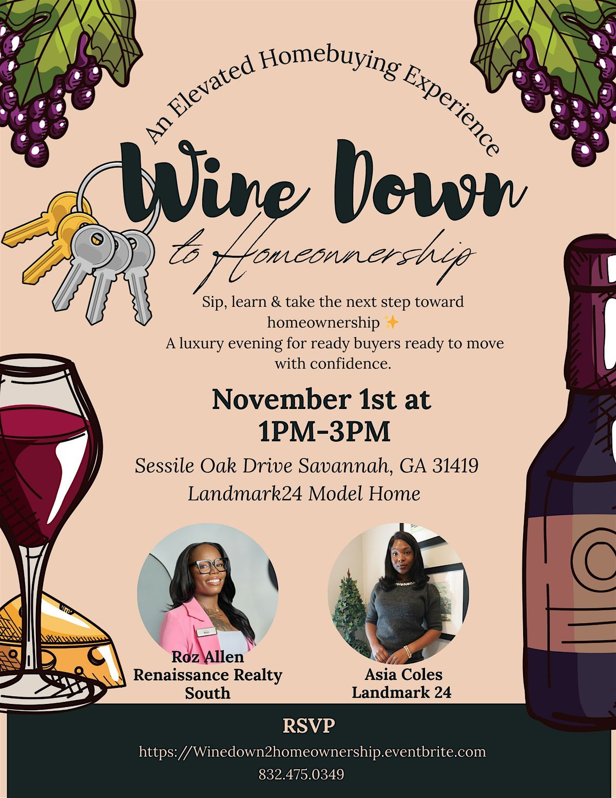 Wine Down to Homeownership: An Elevated Homebuying Experience, 1 November | Event in Savannah | AllEvents
