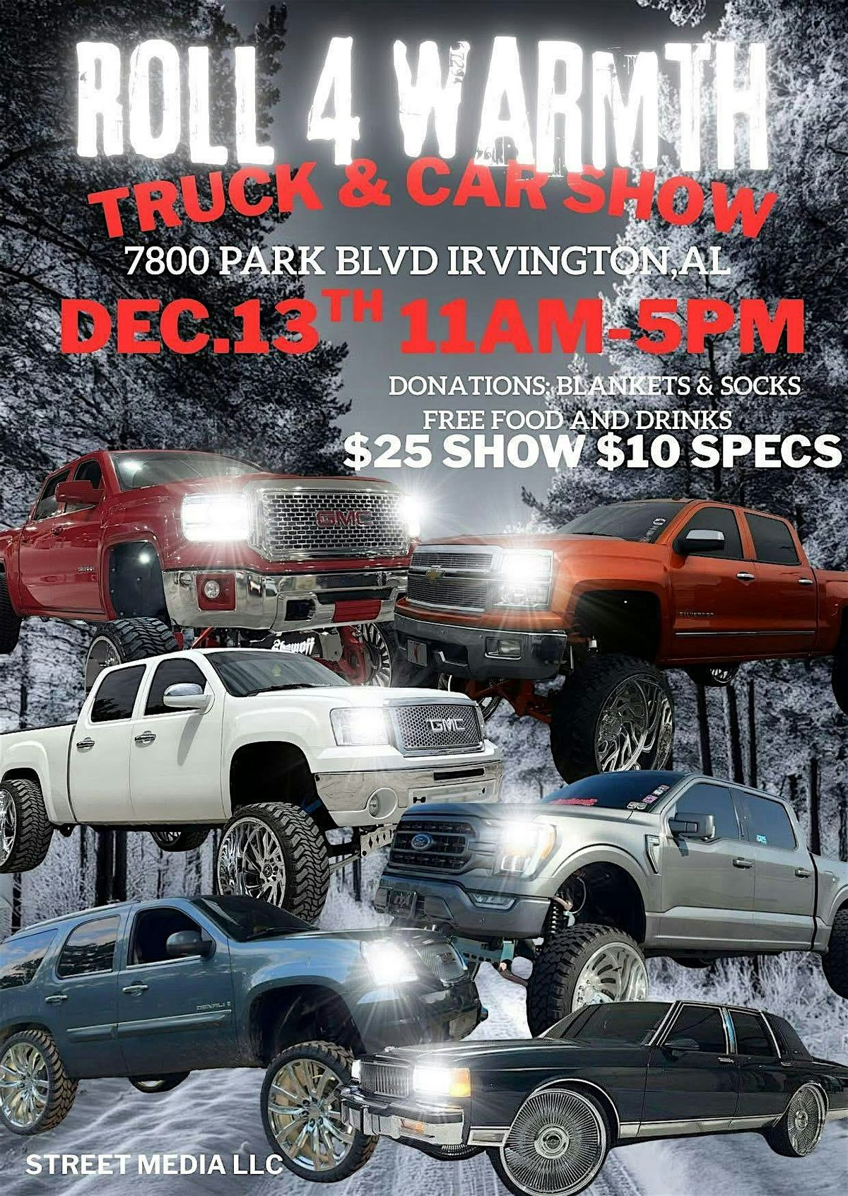 4th Annual Roll 4 Warmth Truck & Car Show, 13 December | Event in Irvington | AllEvents