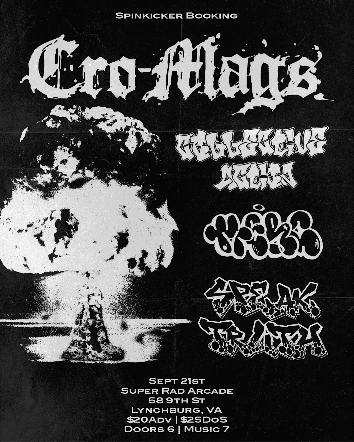 CRO-MAGS, MERC, Collective Action, Speak Truth, 21 September | Event in Lynchburg | AllEvents