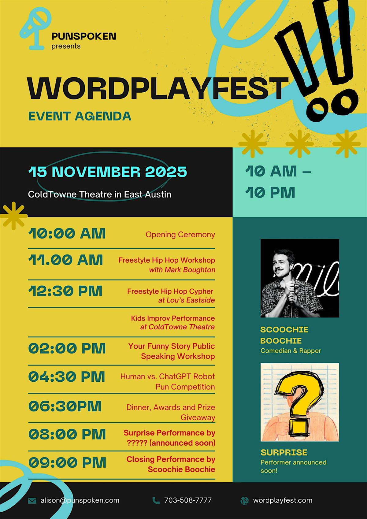 WordplayFest, 15 November | Event in Austin | AllEvents