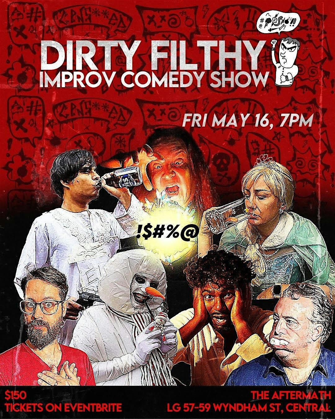 Dirty, Filthy Improv Comedy Show, 16 May | Event in Central | AllEvents