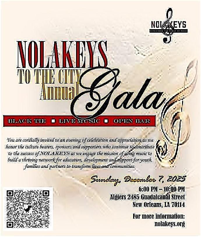 NOLAKEYS to the City Gala 2025, 7 December | Event in New Orleans | AllEvents