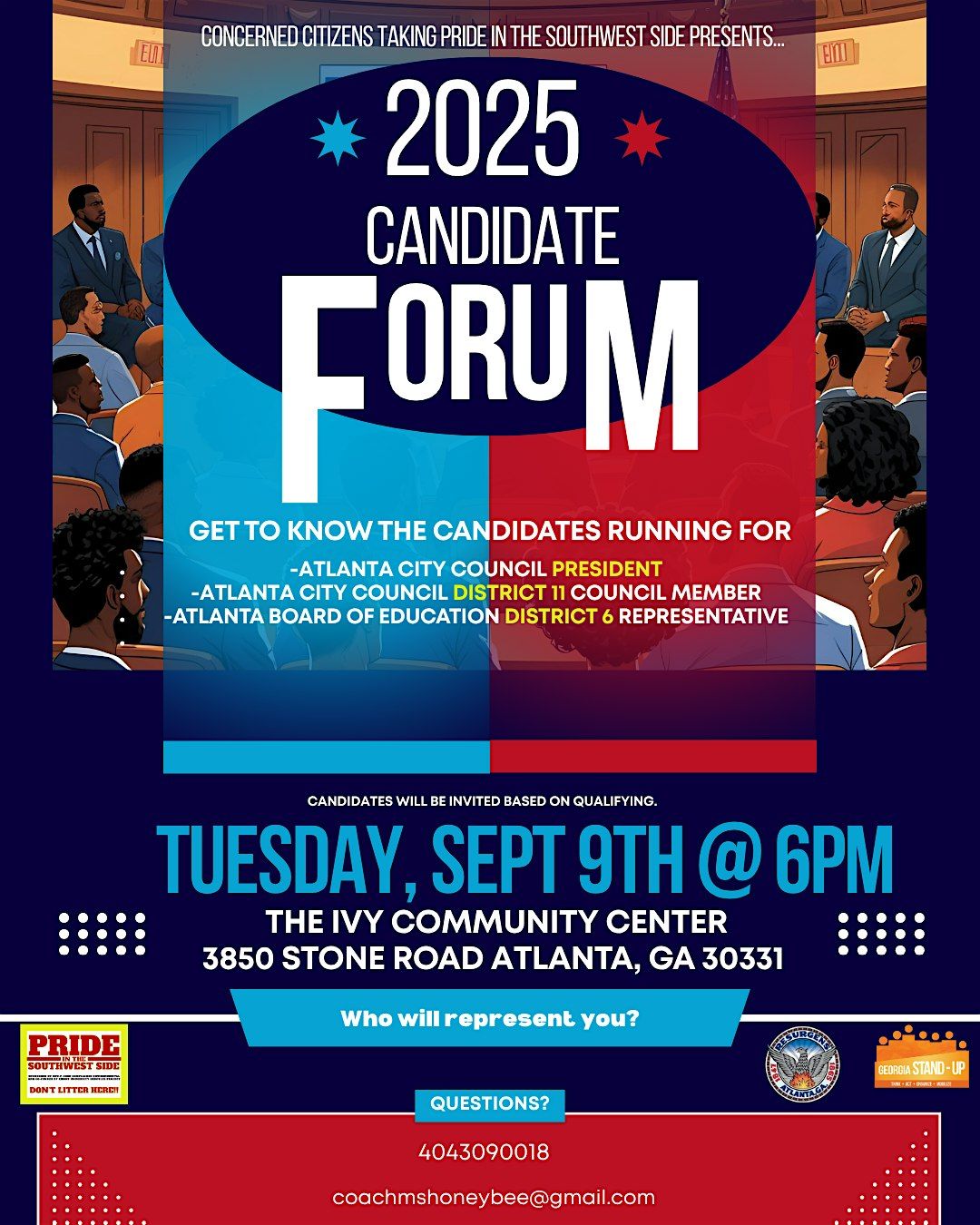 2025 District 11 and District 6 City Of Atlanta Candidate Forum, 9 September | Event in Atlanta | AllEvents