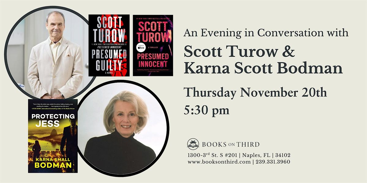 An Evening in Conversation with Scott Turow and Karna Small Bodman, 20 November | Event in Naples | AllEvents