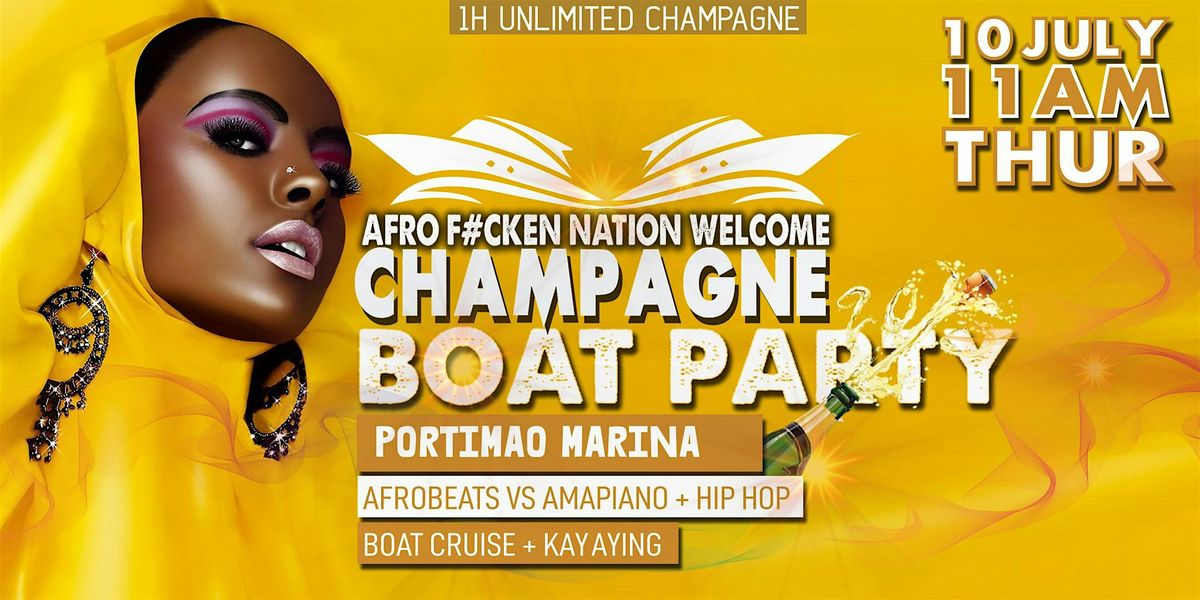 CHAMPAGNE BOAT PARTY + BENAGIL CAVES+ KAYAK+SWIM +AFRONATION > BYOB, 10 July | Event in Portimão | AllEvents