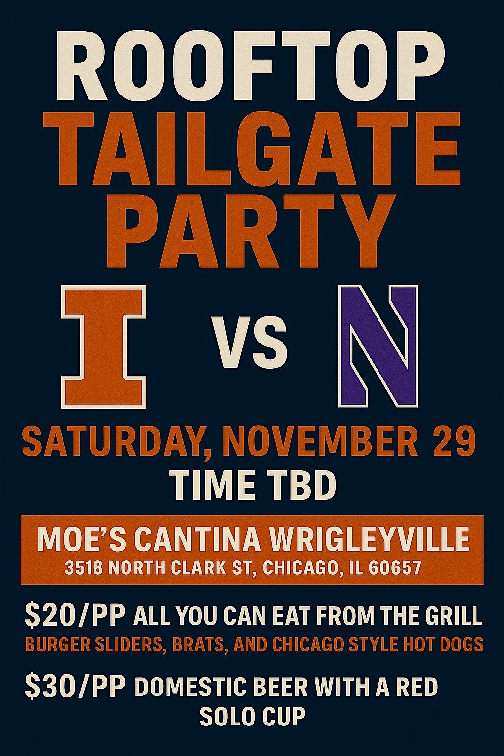 Moes Cantina Wrigley Rooftop Tailgate Party! | Event in Chicago | AllEvents