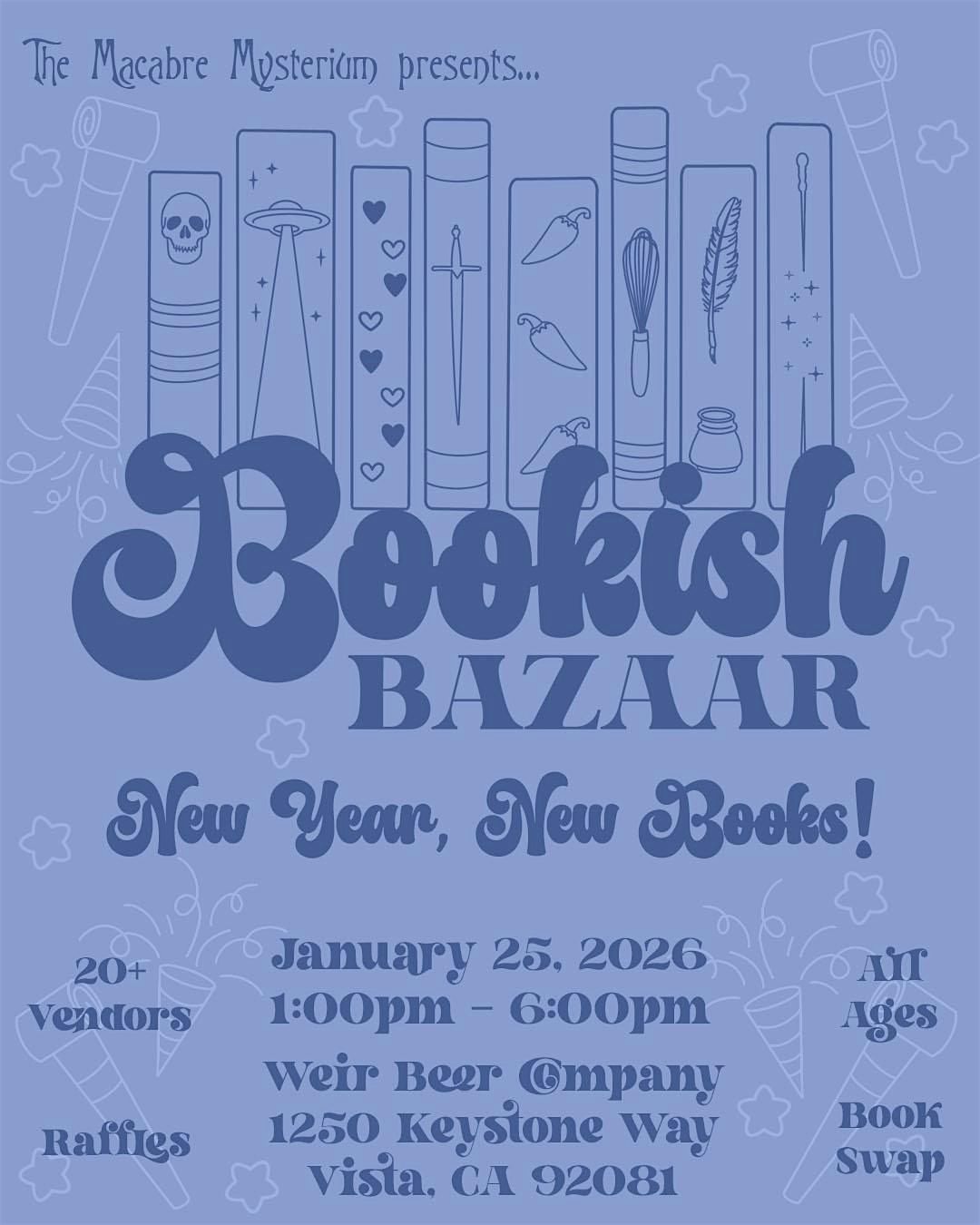 New Year, New Books- Bookish Bazaar, 24 January | Event in Vista | AllEvents