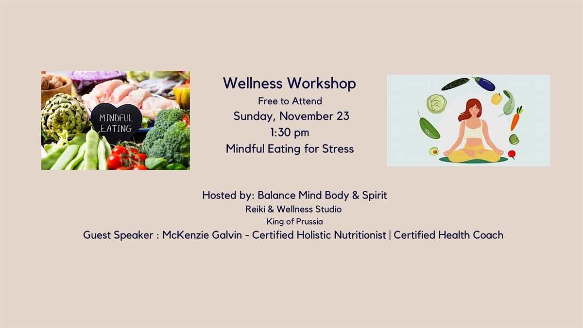 Wellness Workshop, 23 November | Event in King of Prussia | AllEvents