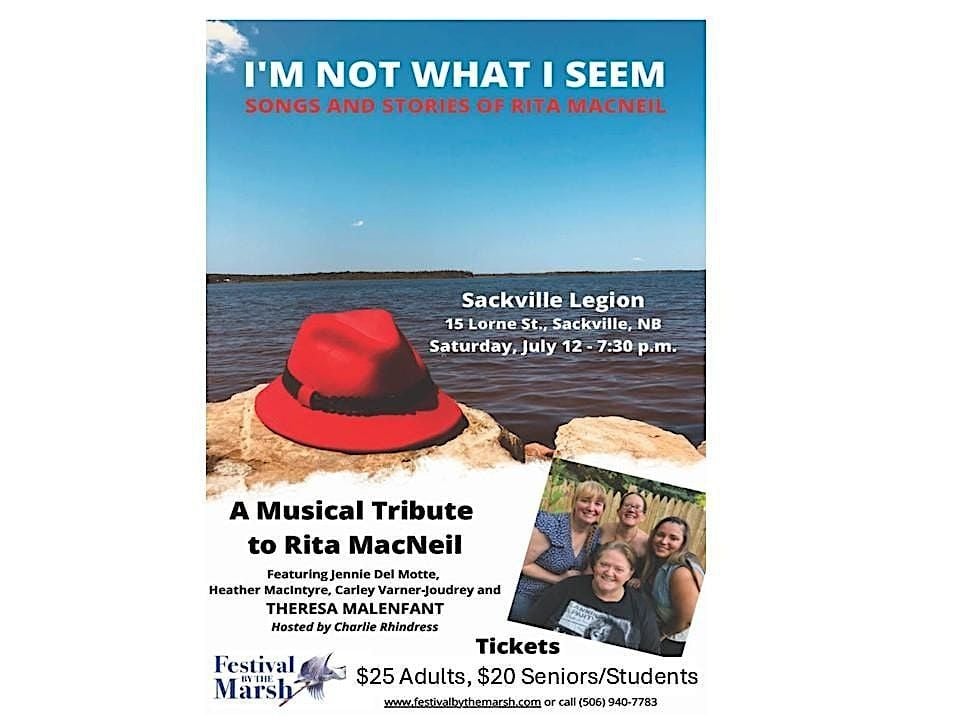 I'm Not What I Seem: Songs and Stories of Rita MacNeil, 12 July | Event in Sackville | AllEvents