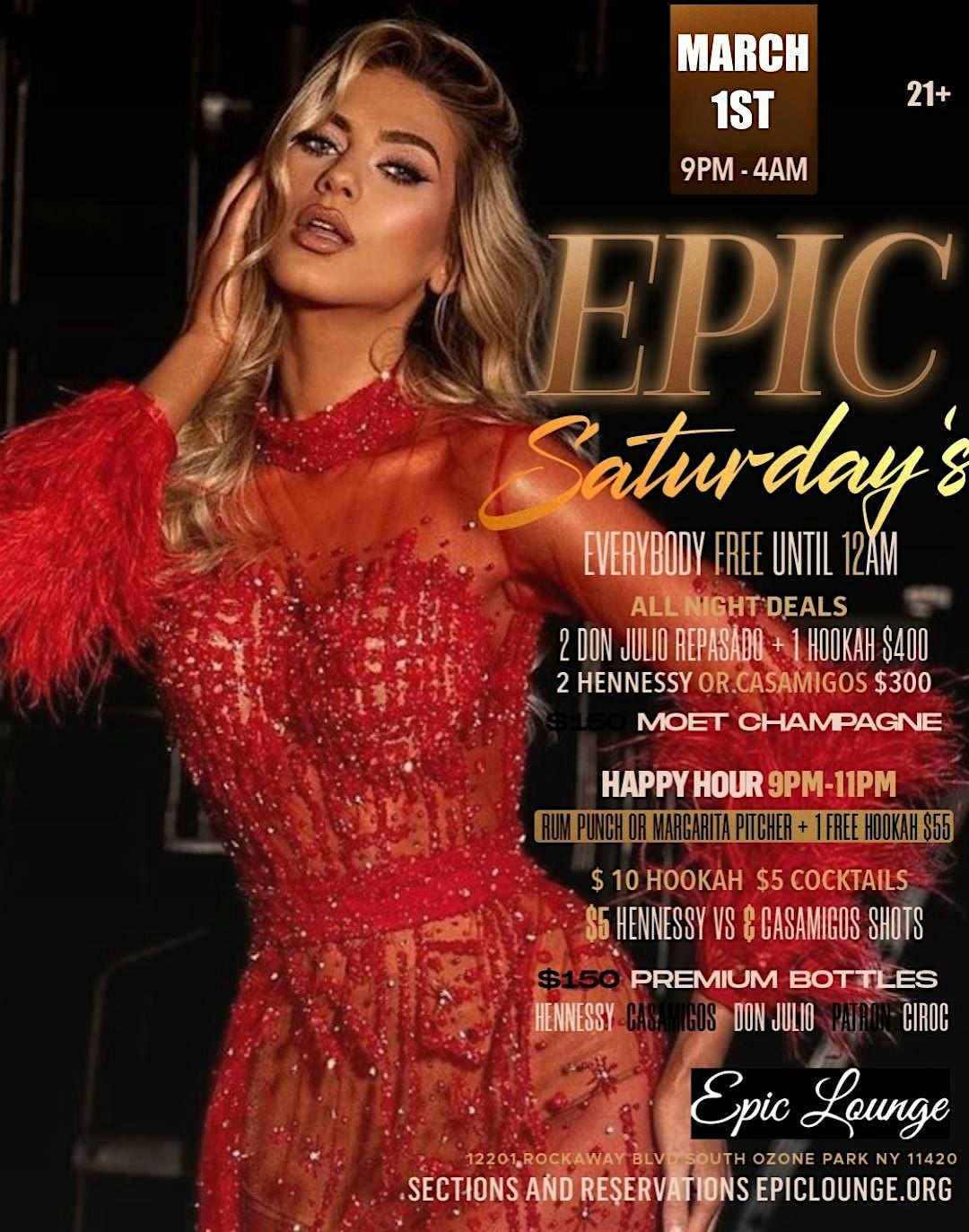Epic Saturday's | Event in Queens | AllEvents