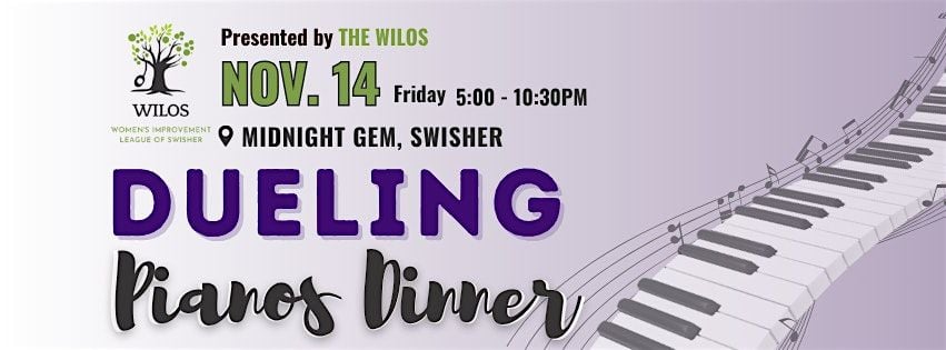 Dueling Pianos Dinner, 14 November | Event in Swisher | AllEvents