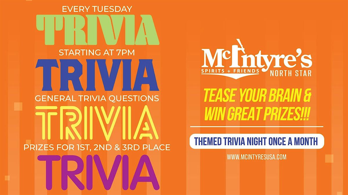 General Trivia Tuesdays @ McIntyre's North Star | Event in San Antonio | AllEvents