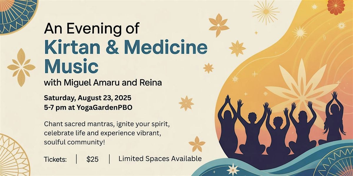 Kirtan & Medicine Music at Yoga Garden PBO, 23 August | Event in Pittsboro | AllEvents