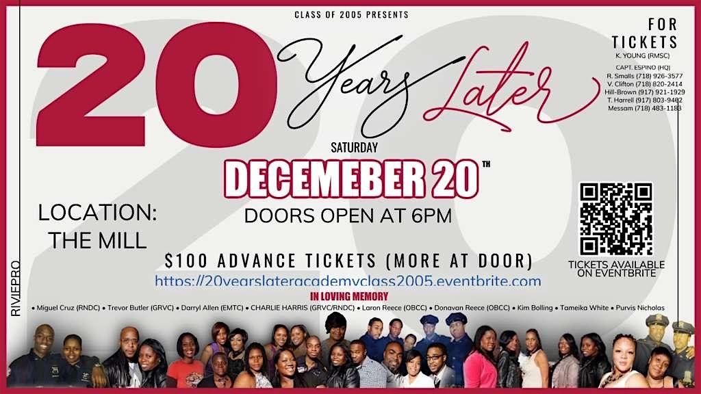 20 Years Later.... Class of 2005 Celebration, 20 December | Event in Brooklyn | AllEvents