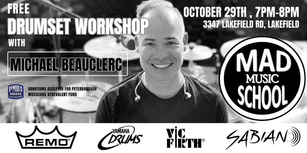 Drumset Workshop, 29 October | Event in Lakefield | AllEvents