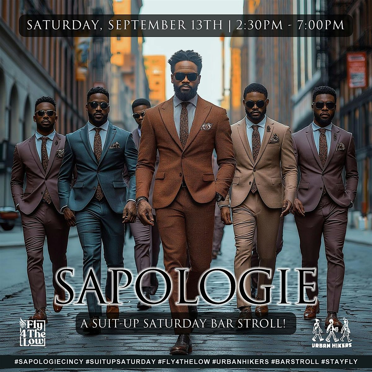 SAPOLOGIE-A SUIT UP SATURDAY BAR STROLL, 16 September | Event in Cincinnati | AllEvents