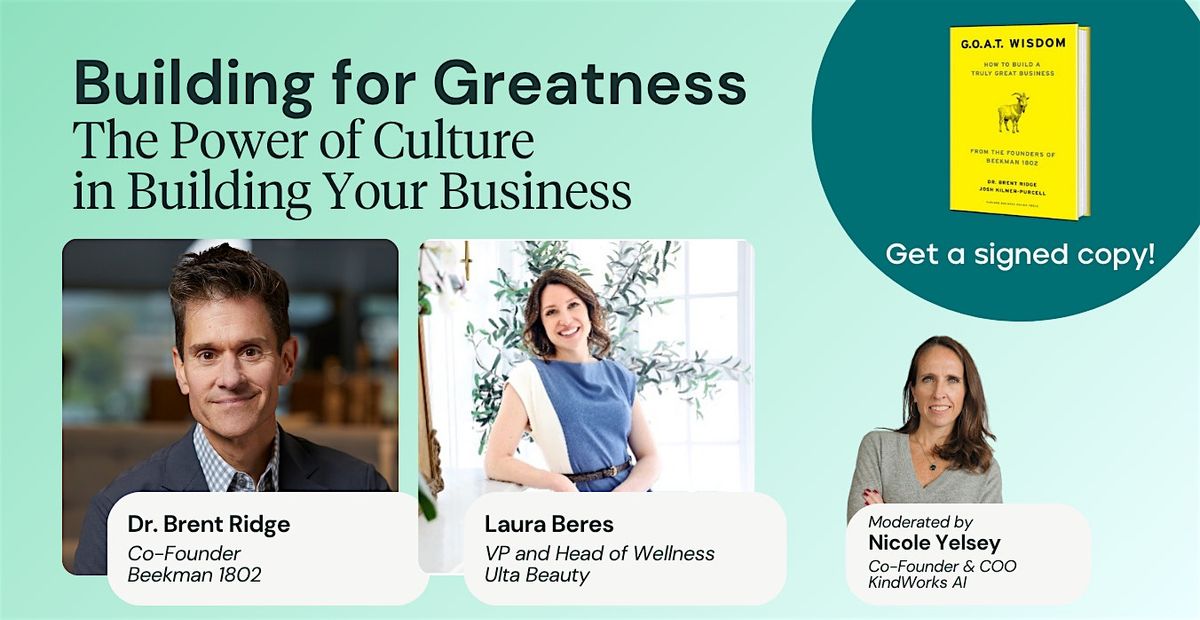 Building for Greatness: The Power of Culture in Building Your Business, 8 September | Event in Chicago | AllEvents