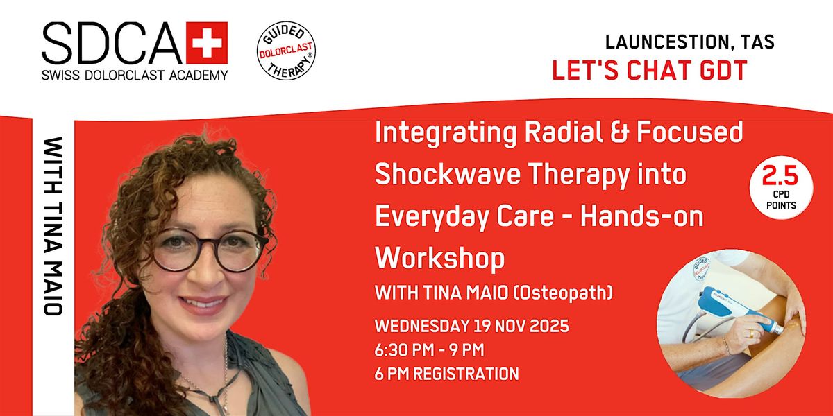 Integrating Radial & Focused Shockwave Therapy into Everyday Care, 19 November | Event in Launceston | AllEvents