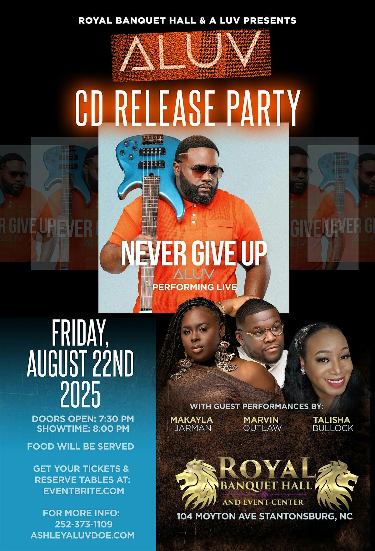 Never Give Up ( A Luv CD Release Concert), 22 August | Event in Stantonsburg | AllEvents