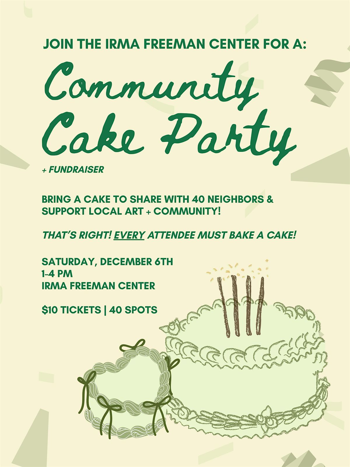 Community Cake Party & Fundraiser, 6 December | Event in Pittsburgh | AllEvents