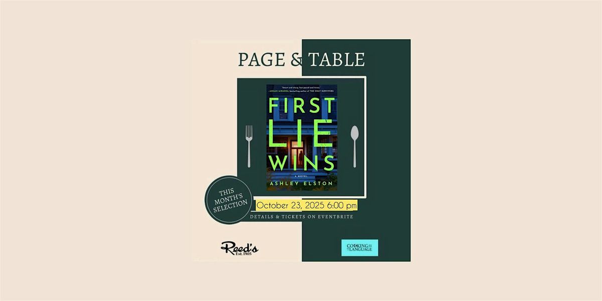 Page & Table - FIRST LIE WINS, 23 October | Event in Tupelo | AllEvents