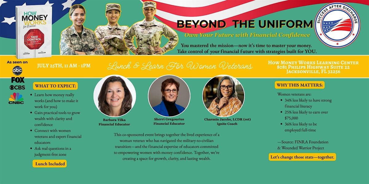 Beyond the Uniform: Own Your Future with Financial Confidence, 25 July | Event in Jacksonville | AllEvents
