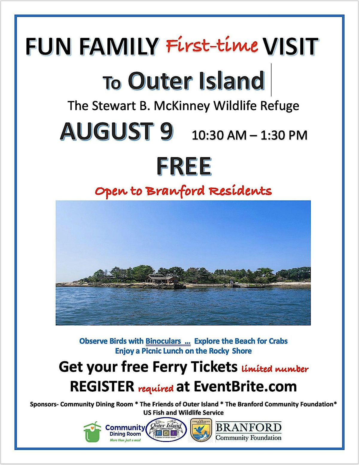 First Time Visit to Outer Island for Branford Residents | Event in Branford | AllEvents