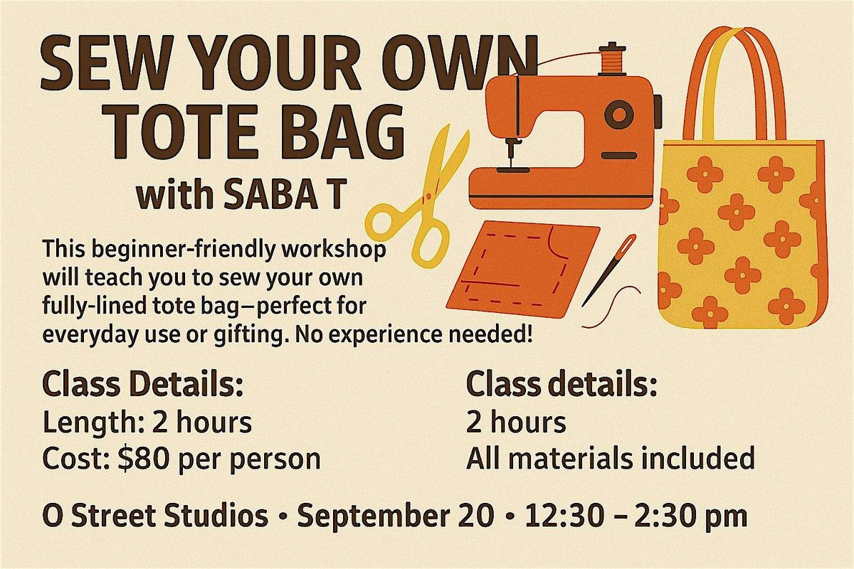 Sew Your Own Tote Bag In DC: 2-Hour Hands-On Sewing Workshop, 29 October | Event in Washington | AllEvents