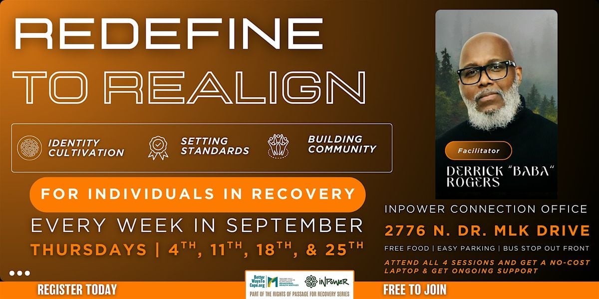 Redefine to Realign: A 4-Part Recovery Series, 18 September | Event in Milwaukee | AllEvents