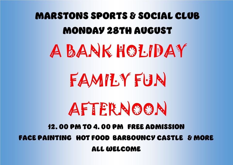 August Bank Holiday Fun Afternoon, Marstons