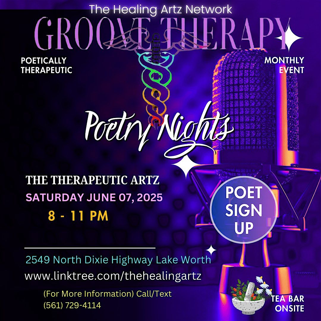 GROOVE THERAPY POETRY NIGHTS _ Therapeutic Artz, 7 June | Event in Lake Worth Beach | AllEvents