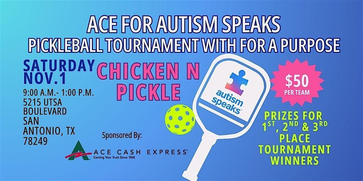 Ace For Autism Speaks: Pickleball Tournament and Resource Fair, 1 November | Event in San Antonio | AllEvents