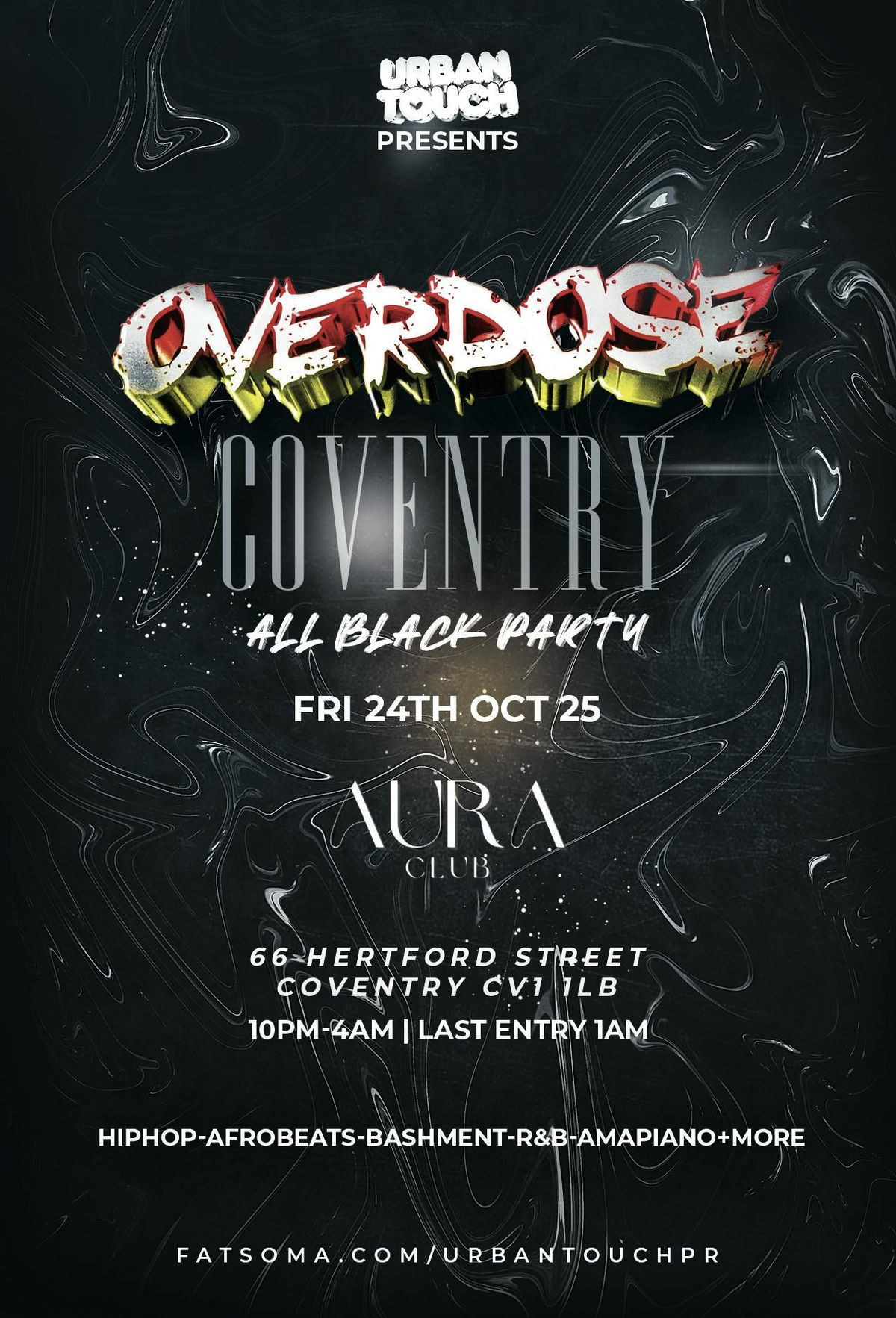 OVERDOSE COVENTRY ALL BLACK PARTY, 24 October | Event in Coventry | AllEvents