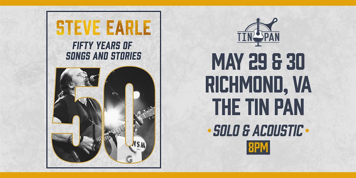 Steve Earle – Solo & Acoustic, 29 May | Event in Richmond | AllEvents