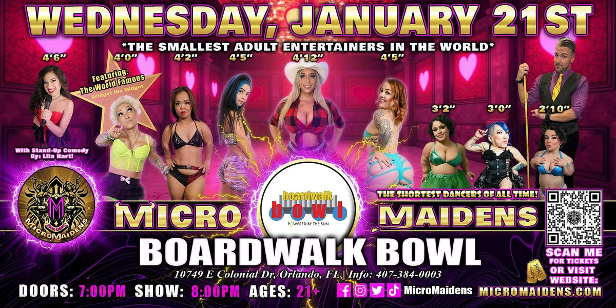 Orlando, FL - Micro Maidens Dwarf Dancers @ Boardwalk Bowl, 21 January | Event in Orlando | AllEvents