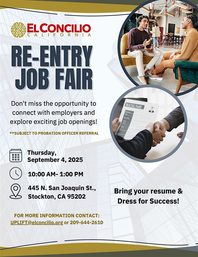 Re-Entry Job Fair, 4 September | Event in Stockton | AllEvents