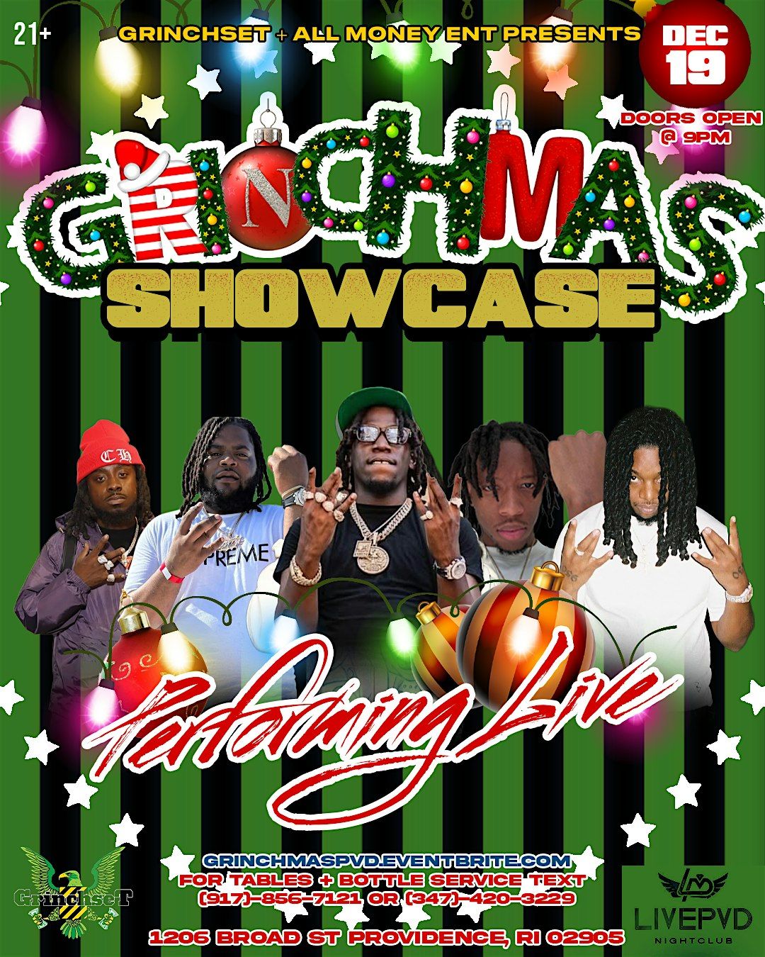 GRINCHMAS SHOWCASE @ CLUB LIVE PVD, 19 December | Event in Providence | AllEvents