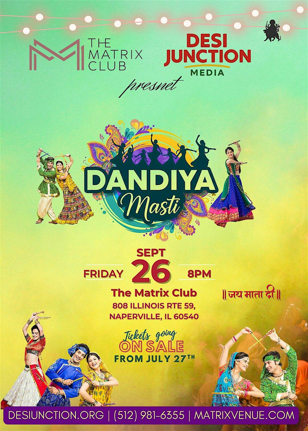 Dandiya Masti 2025 – The Grand Garba Night in Chicago  ( Naperville) IL, 26 September | Event in Naperville
