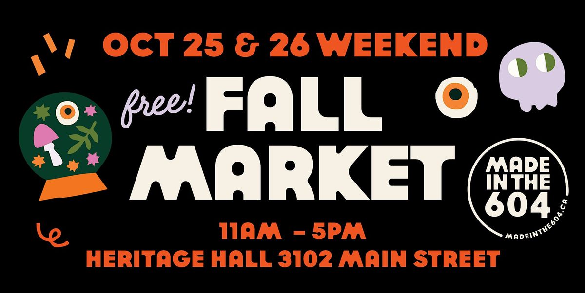 Fall Pop-Up Market - hosted by Madeinthe604, 25 October | Event in Vancouver | AllEvents