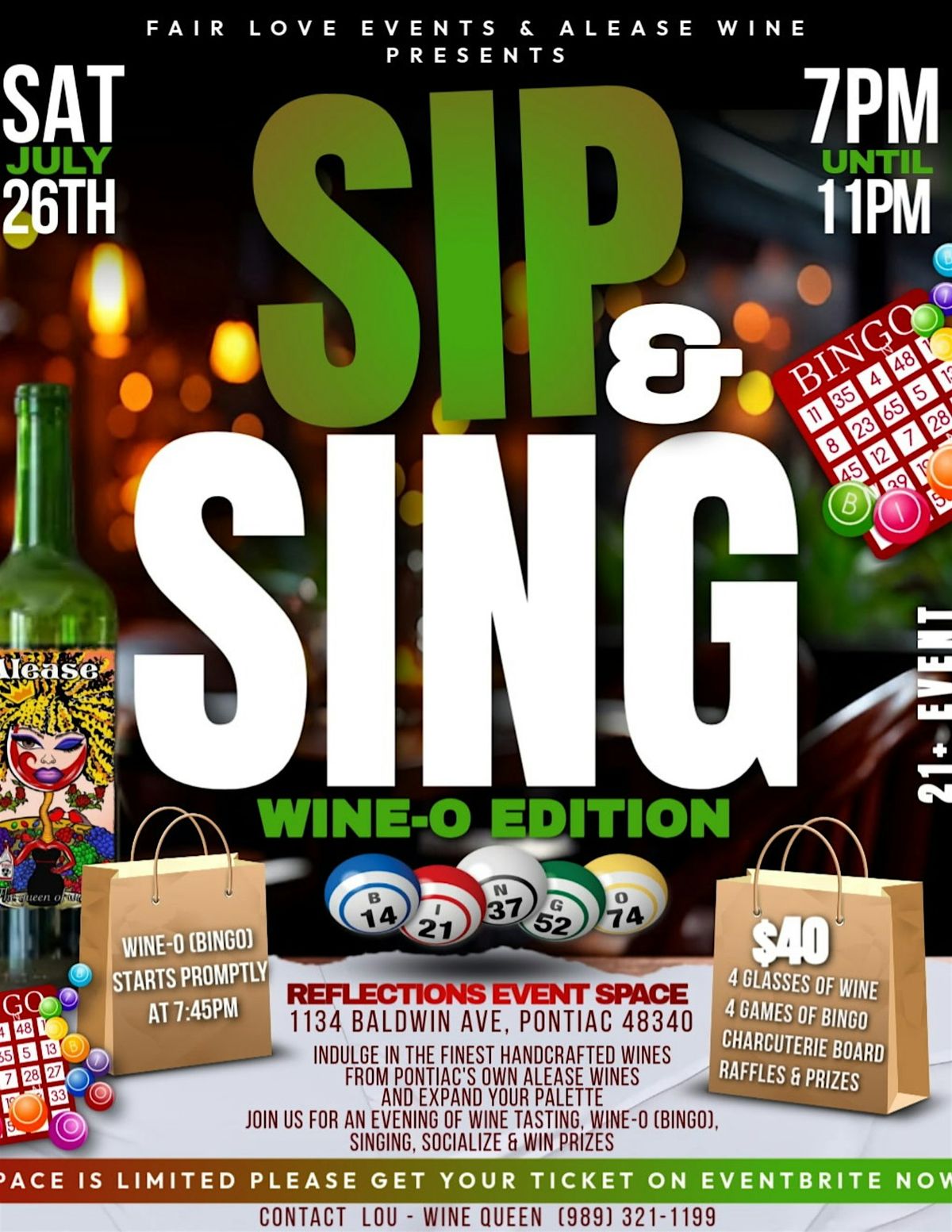 Sip and Sing: WINE-O Bingo Night   ✨An Unforgettable Night of Wine, 26 July | Event in Pontiac | AllEvents